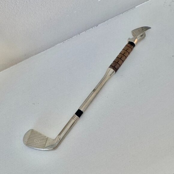 Vintage Golf Club Corkscrew Bottle Opener And Can Piercer - Picture 3 of 7